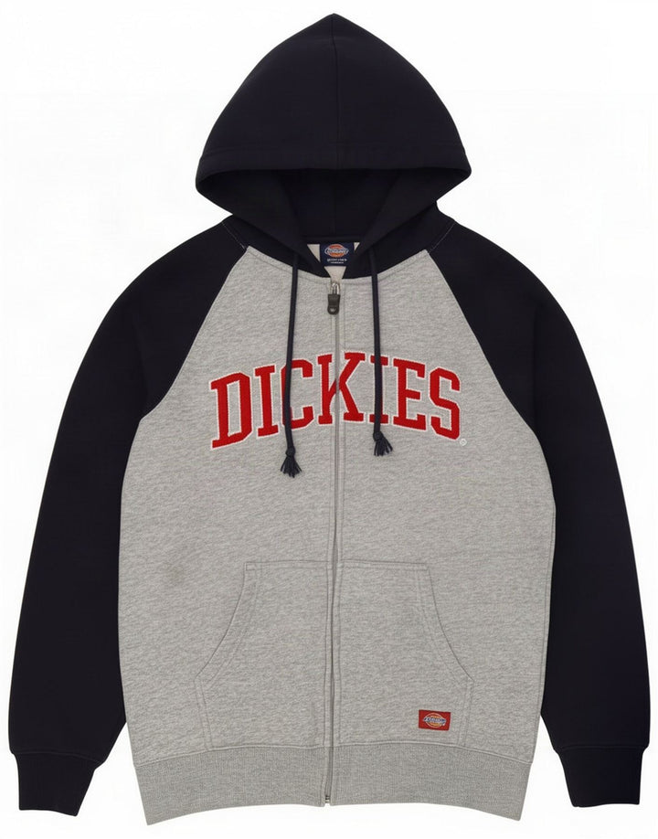 Muški pulover s kapuljačom na patentni zatvarač Dickies srednje sive boje