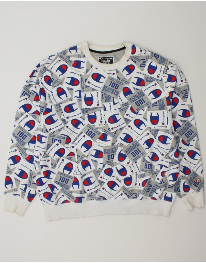 CHAMPION Mens Graphic Sweatshirt Jumper 2XL Grey Cotton Vintage Champion and Second-Hand Champion from Messina Hembry 