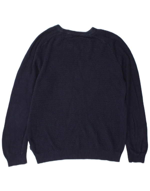 Jack & Jones muški džemper s okruglim izrezom Srednji tamnoplavi pamuk