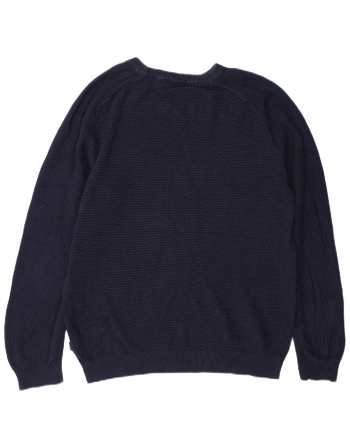 Jack & Jones muški džemper s okruglim izrezom Srednji tamnoplavi pamuk
