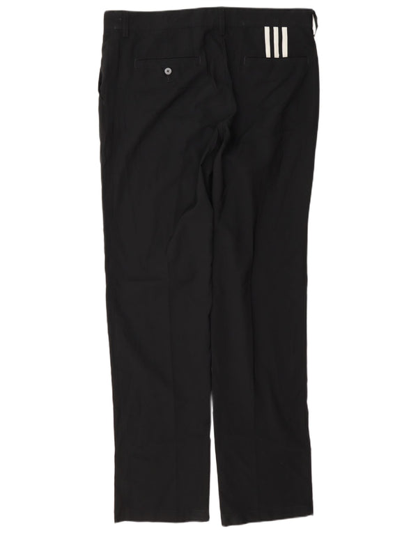 Adidas Climalite ravne chino hlače W34 L34 crni poliester