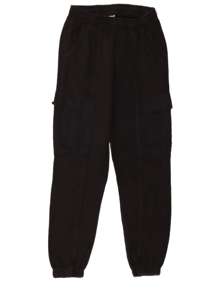 Zara muške kargo trenirke hlače Joggers srednje crne pamučne boje