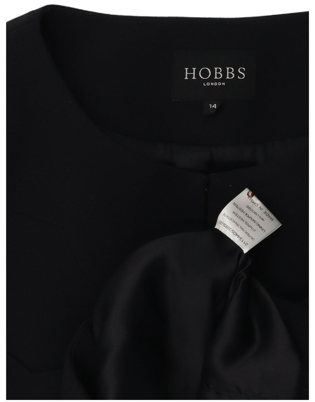 HOBBS Womens Bolero Jacket UK 14 Medium Navy Blue Triacetate