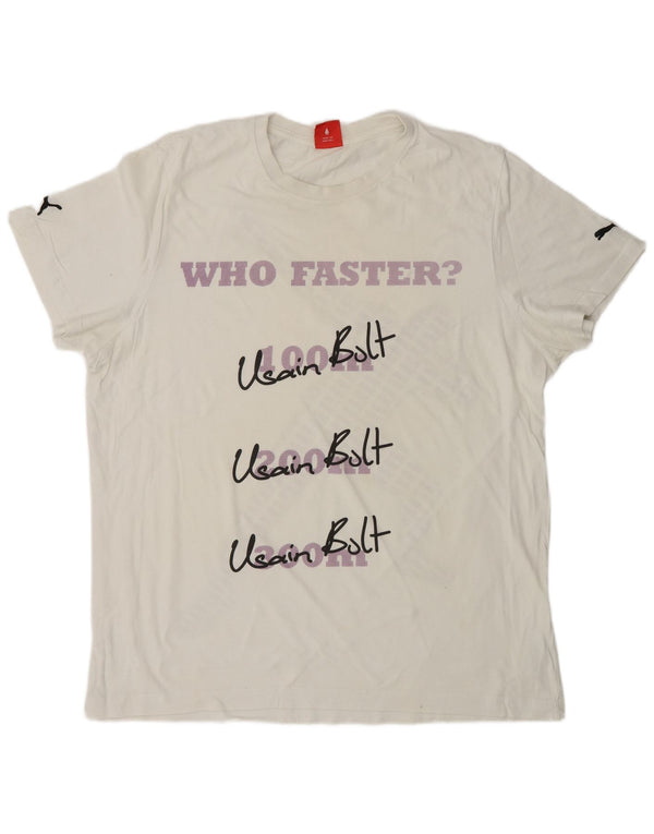 PUMA Muška majica kratkih rukava s grafičkim motivima XL Bijela