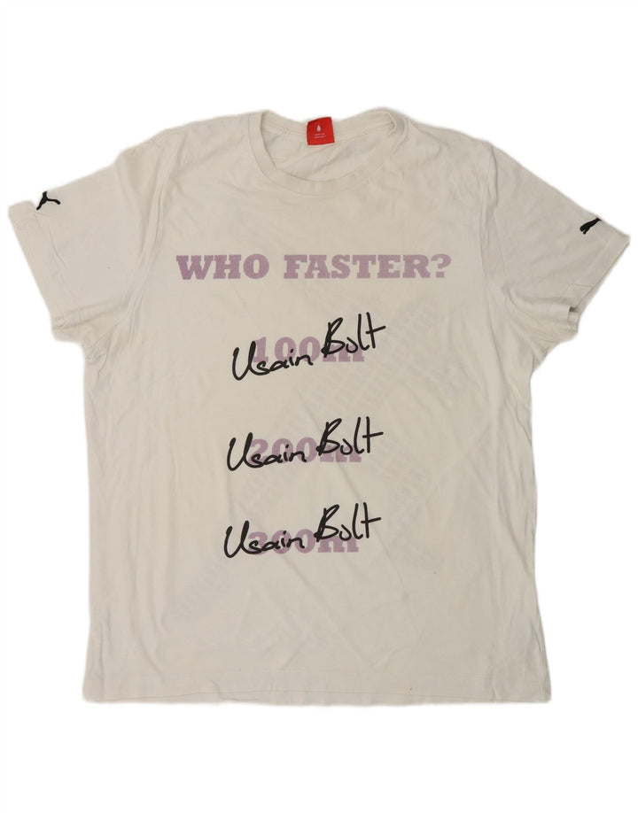 PUMA Muška majica kratkih rukava s grafičkim motivima XL Bijela