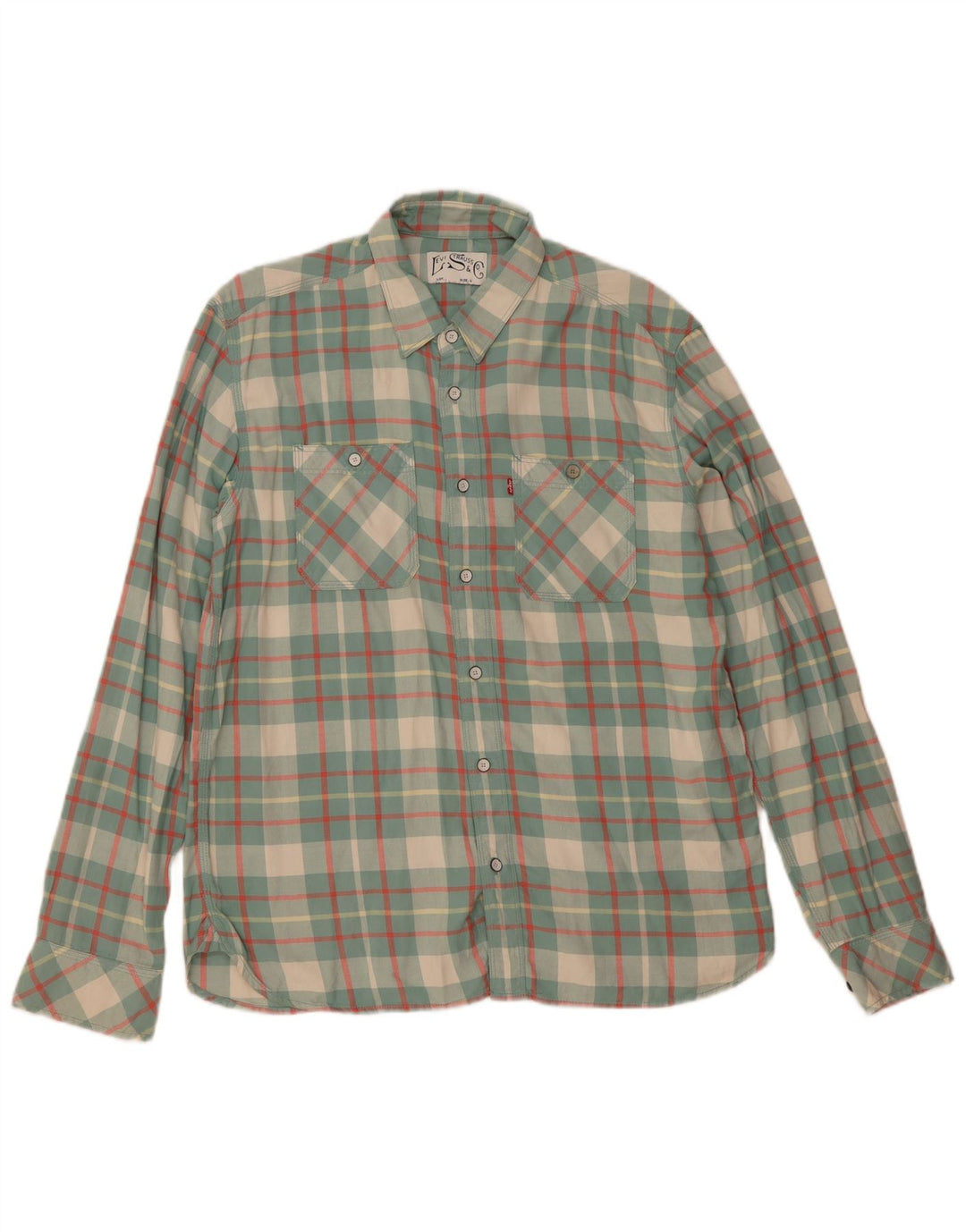 Levi's muška flanelska košulja, veliki zeleni karirani pamuk