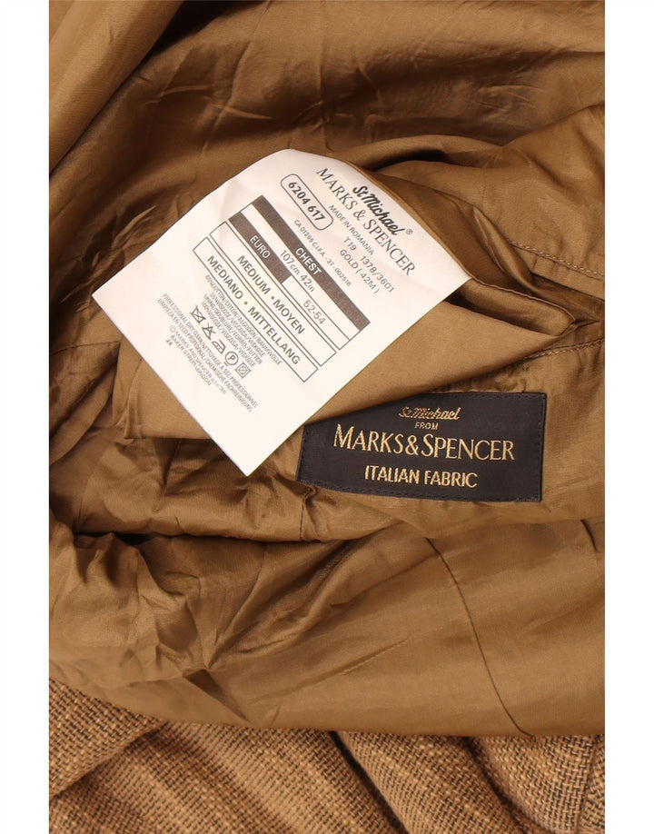 Marks & Spencer muška jakna sa 3 gumba UK 38 srednje smeđa s pjegama