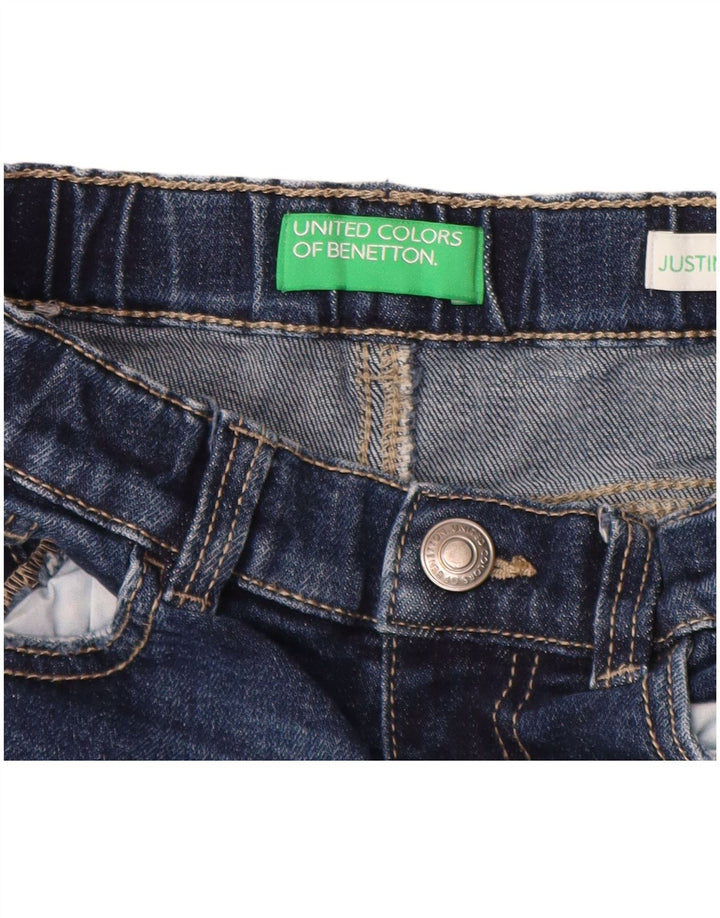 BENETTON Boys Justin Straight Jeans 6-7 Years W22 L17 Plavi pamuk