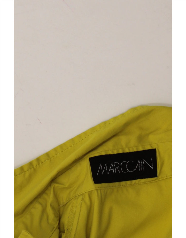 MARCCAIN Womens Pullover Shirt Size 3 Medium Yellow Cotton Vintage Marccain and Second-Hand Marccain from Messina Hembry 