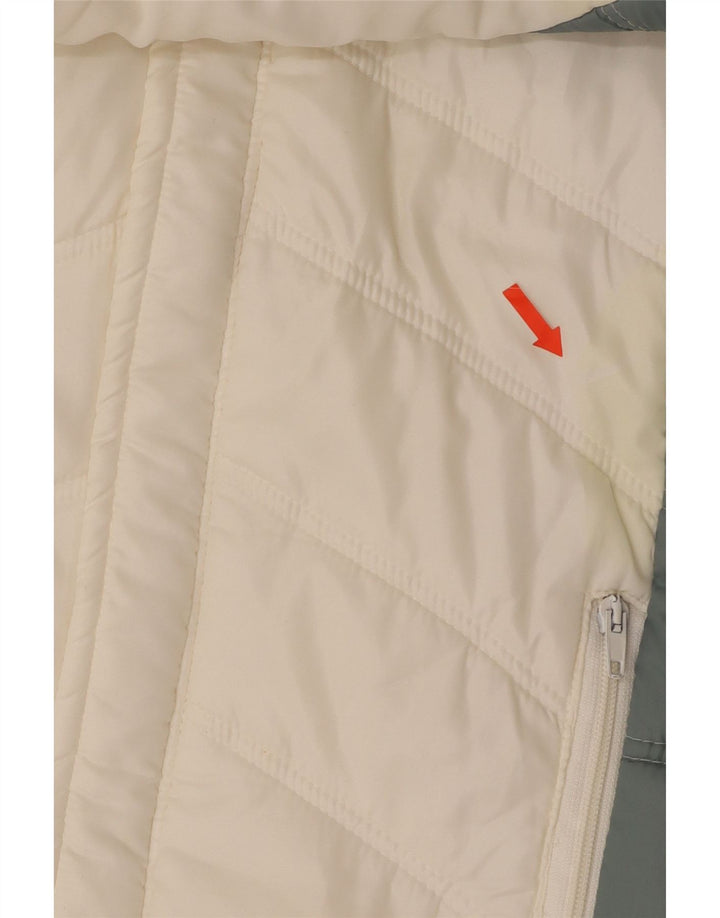 VINTAGE Mens Padded Jacket IT 52 XL White Colourblock Vintage Vintage and Second-Hand Vintage from Messina Hembry 