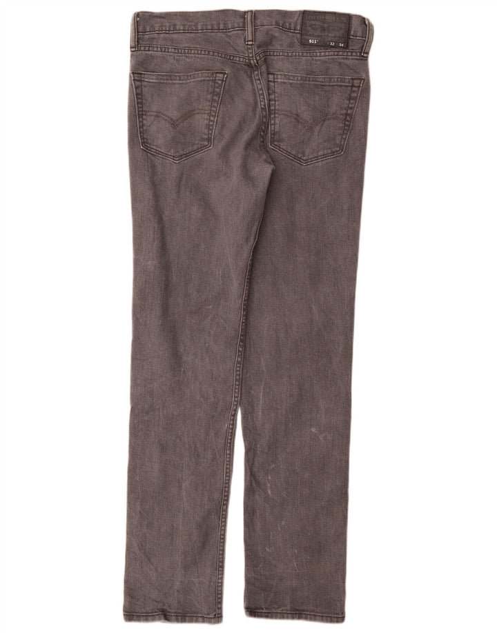 Levi's muške 511 uske traperice W32 L32 sivi pamuk
