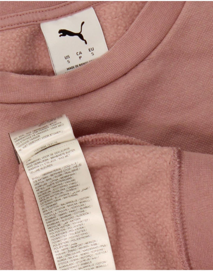 Puma velika ženska majica s kratkim rukavima UK 10 Small Pink Cotton