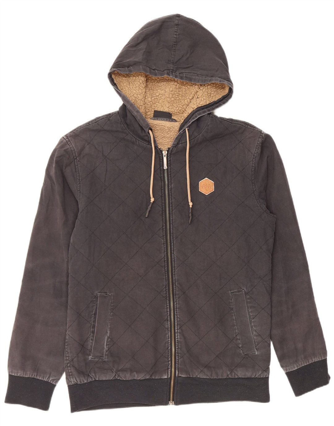 RIP CURL Muška majica s kapuljačom s patentnim zatvaračem, mala crna