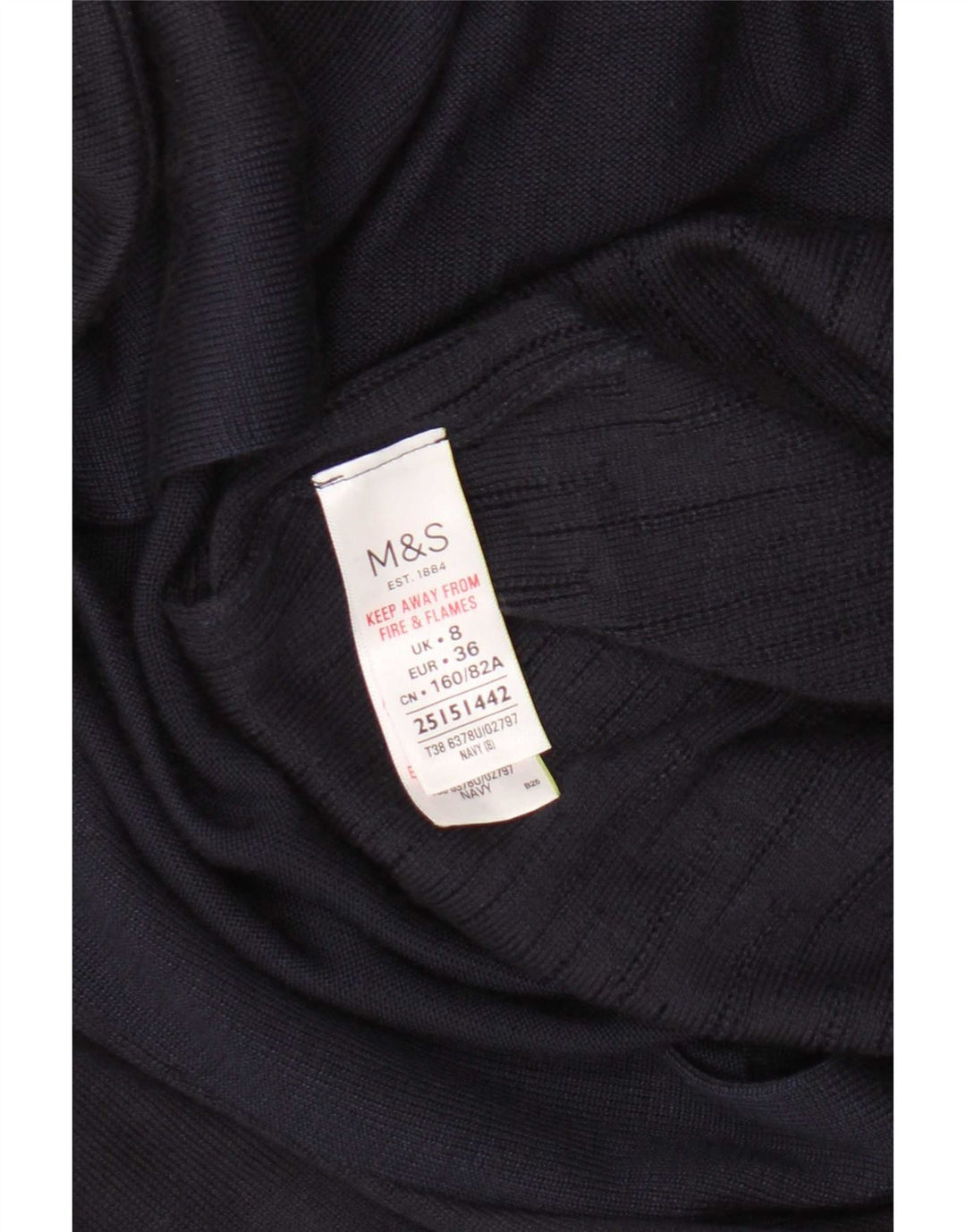 Marks & Spencer ženski otvoreni kardigan pulover UK 8 Mali tamnoplava viskoza