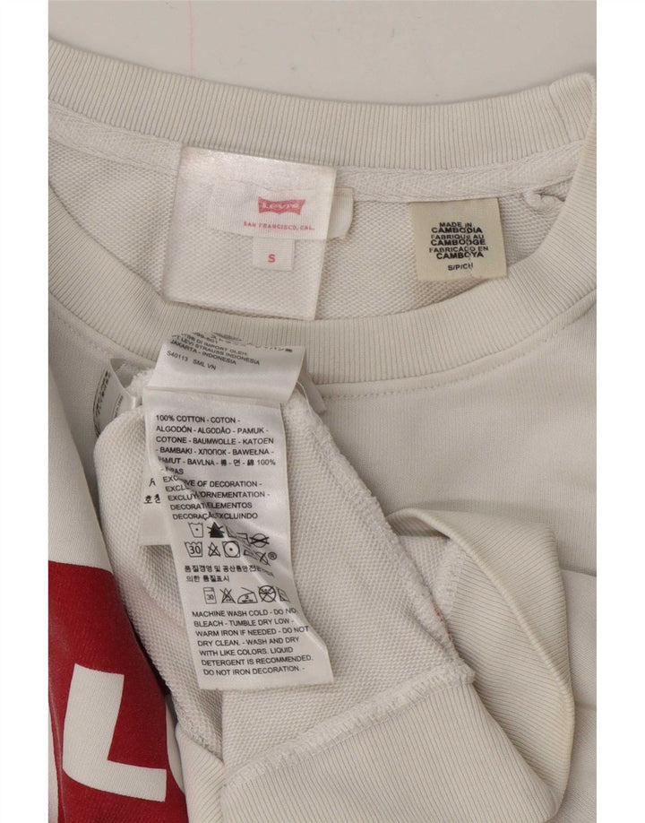 Levi's Ženska majica s motivom prekomjerne majice UK 10 Mali bijeli pamuk