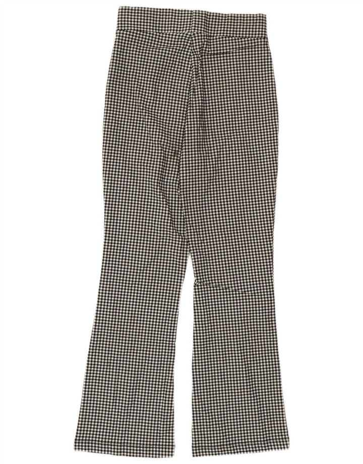 ZARA ženske chino hlače srednjeg kroja W28 L26 crni gingham
