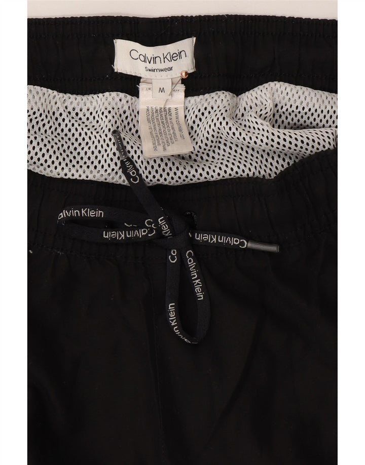 CALVIN KLEIN Muške kratke hlače za kupanje s grafičkim motivima Srednji crni poliester