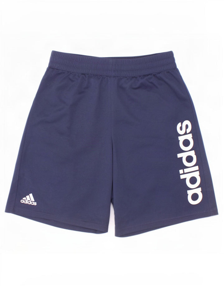 Adidas kratke sportske hlače za dječake od 10 do 11 godina srednje tamnoplave poliesterske boje