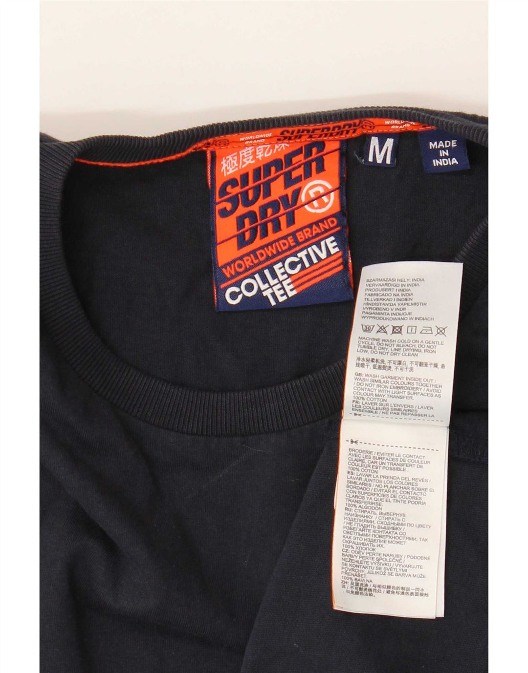 Superdry muška majica kratkih rukava srednje tamnoplavi pamuk