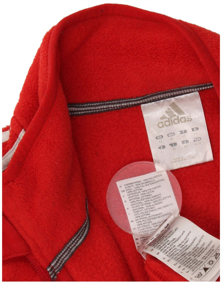 Adidas muška flis jakna UK 34 XS crveni poliester