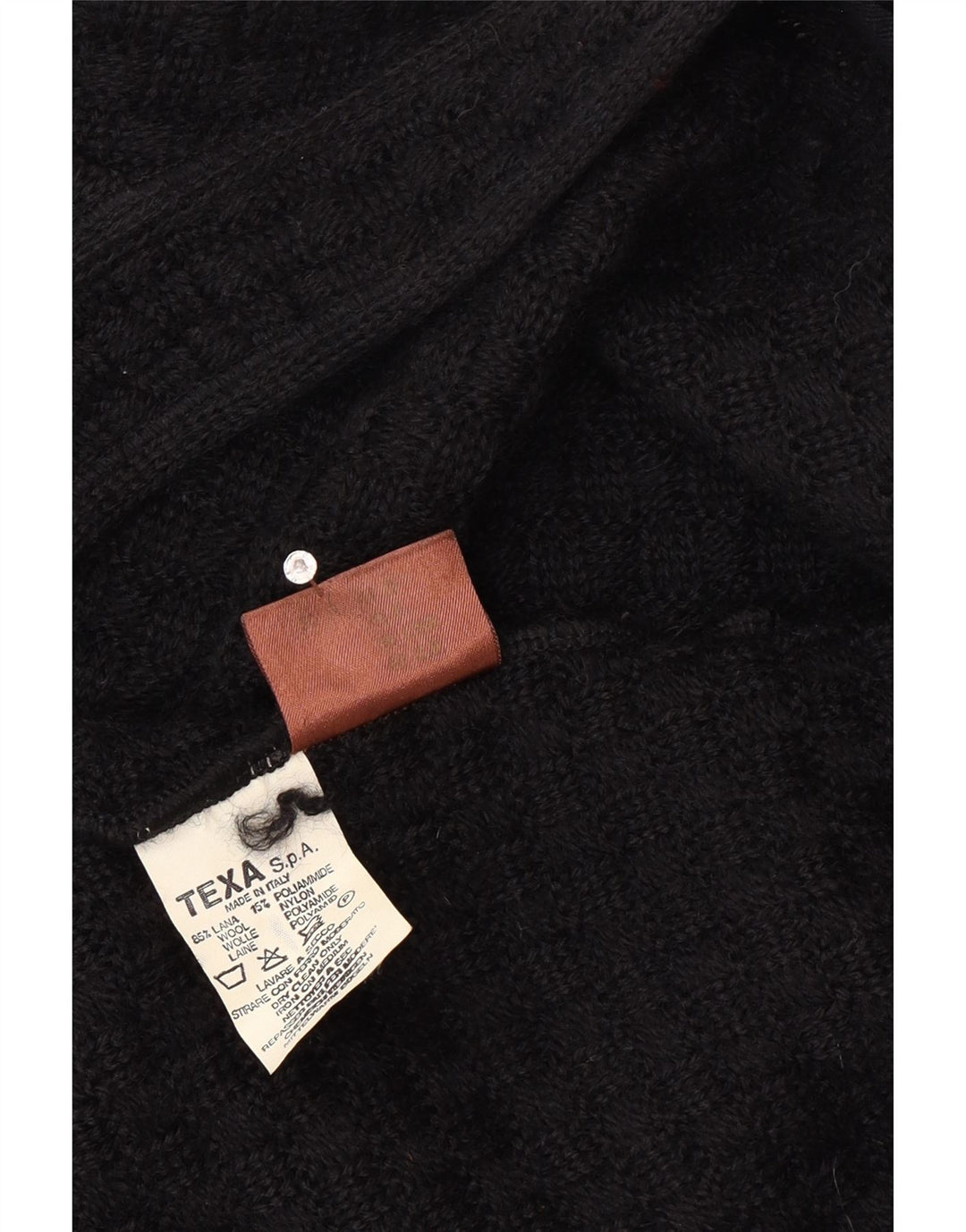 Vintage ženski kardigan džemper UK 12 srednje crne vune