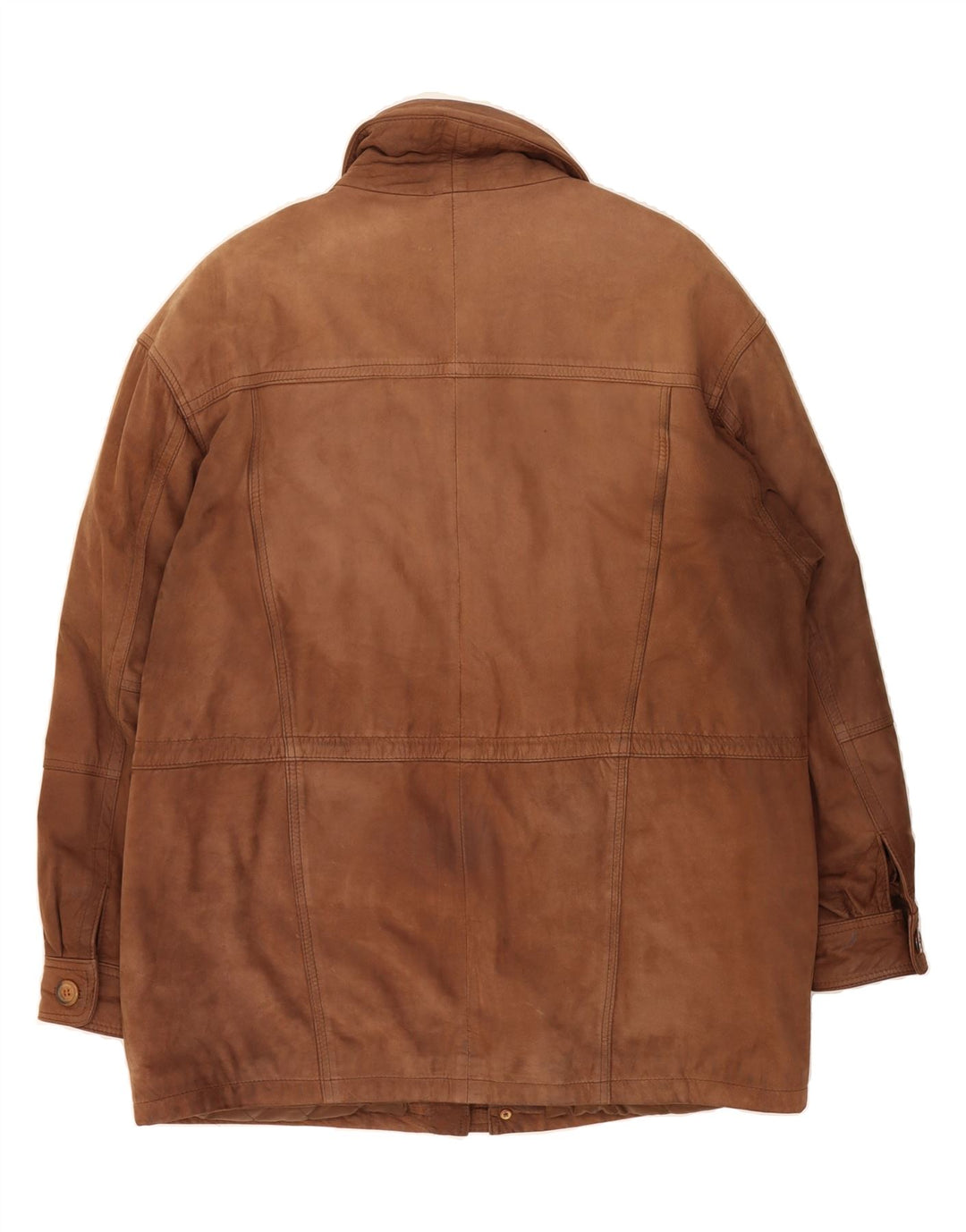 VINTAGE Mens Leather Jacket IT 52 XL Brown Leather Vintage Vintage and Second-Hand Vintage from Messina Hembry 