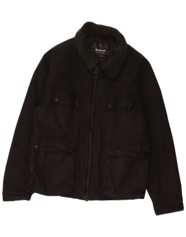Barbour Mens Sherpa Utility Jacket UK 44 2XL crni pamuk