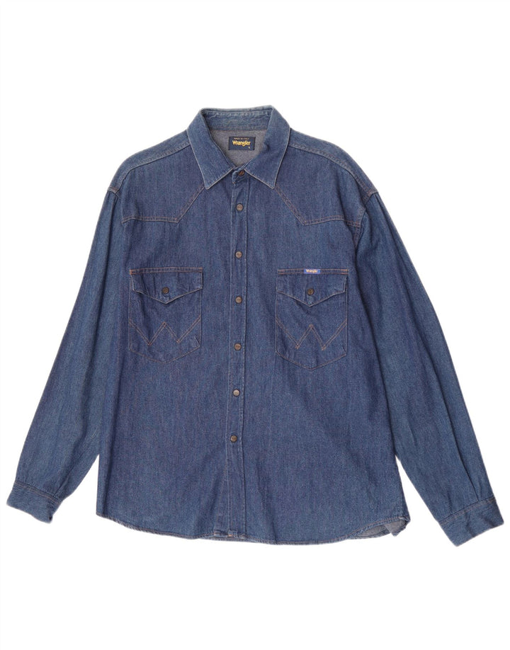 Wrangler muška traper majica Large Blue Cotton