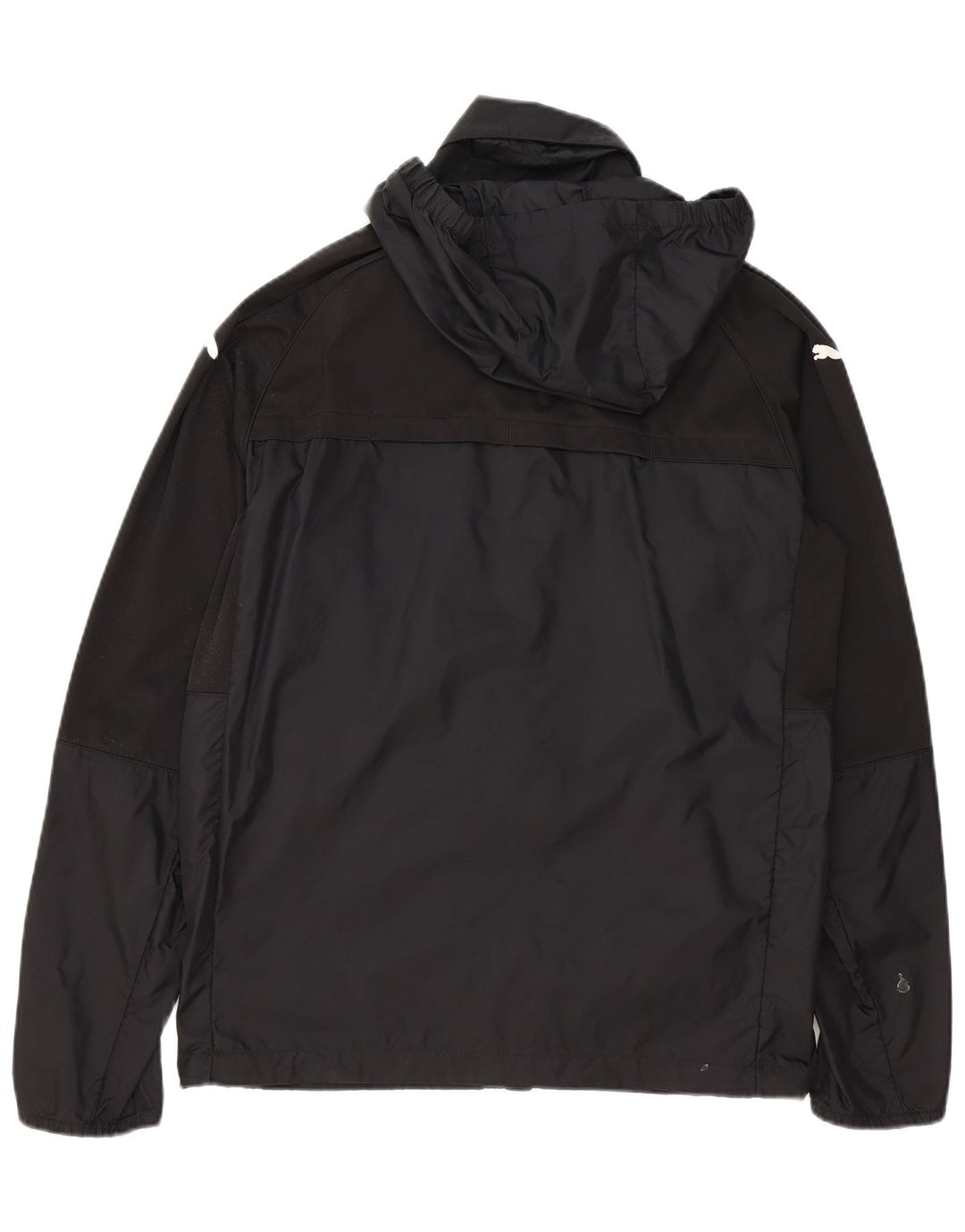 PUMA Mens Hooded Rain Jacket UK 38 Medium Black Polyester
