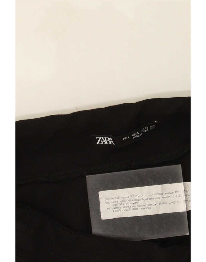 Zara ženske tajice UK 14 velike crne viskoze