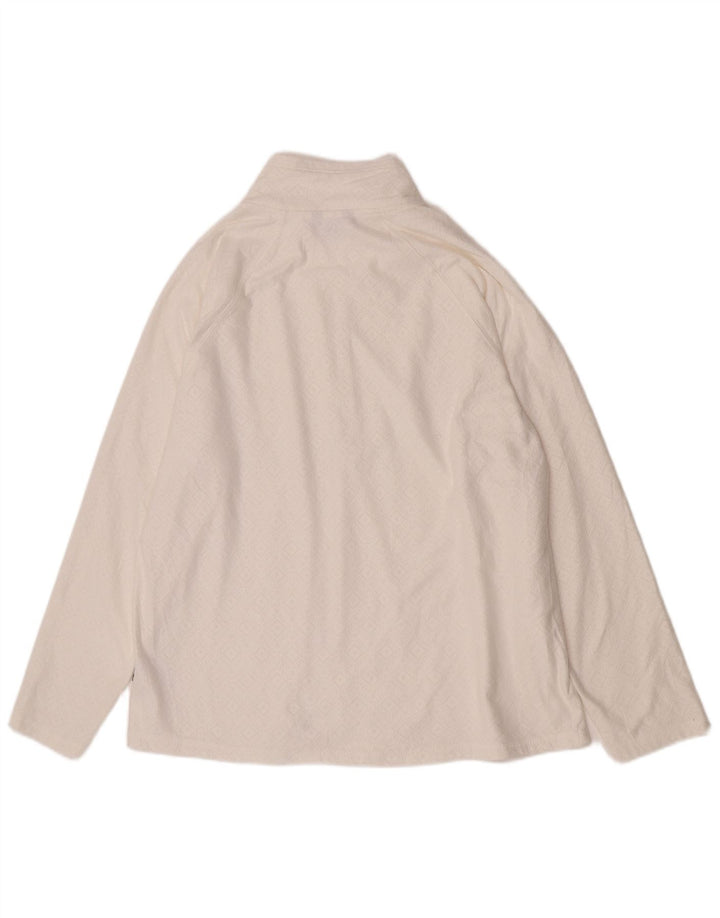 Eddie Bauer Ženska trenirka s patentnim izrezom Top UK 18 XL bijela geometrijska