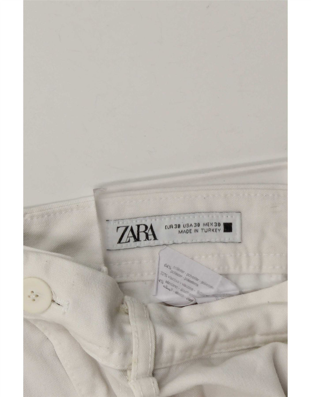Zara muške uske chino hlače EU 38 male W30 L28 bijeli poliester