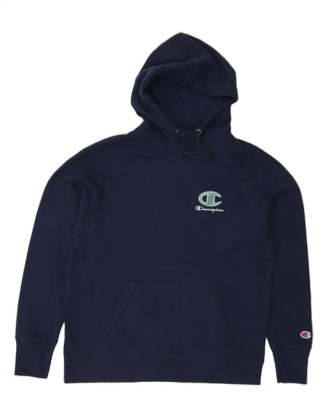CHAMPION Mens Hoodie Jumper Medium Navy Blue Vintage Champion and Second-Hand Champion from Messina Hembry 