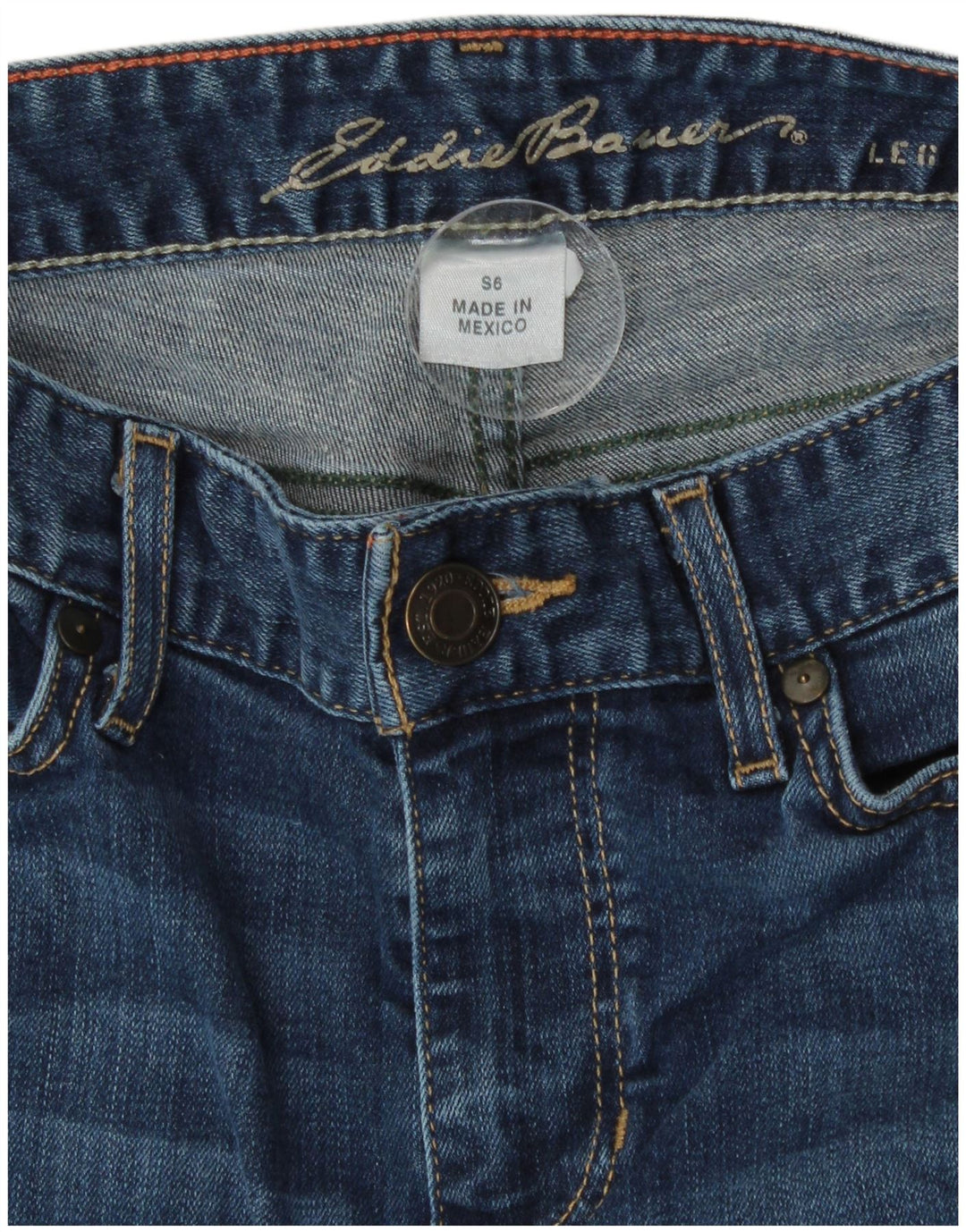 Eddie Bauer Ženske curvy Bootcut traperice US 6 srednje W28 L30 plavi pamuk