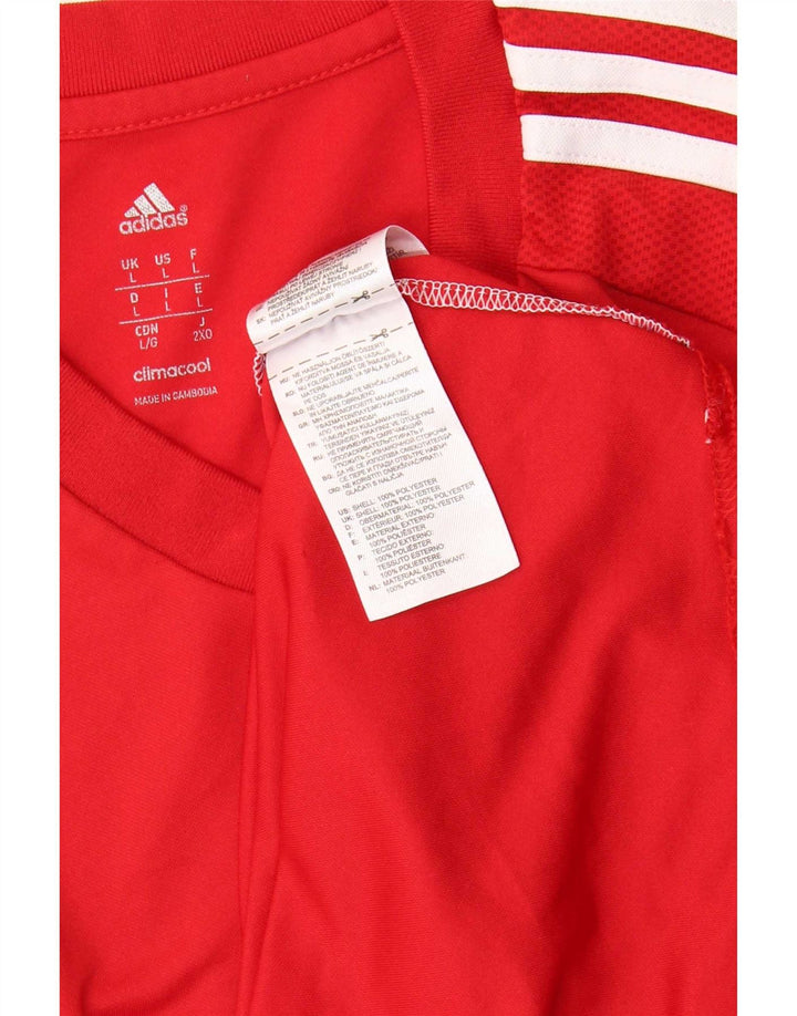 Adidas muška Climacool majica kratkih rukava veliki crveni poliester u boji