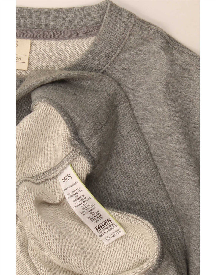 Marks & Spencer muški džemper 3XL sivi pamuk