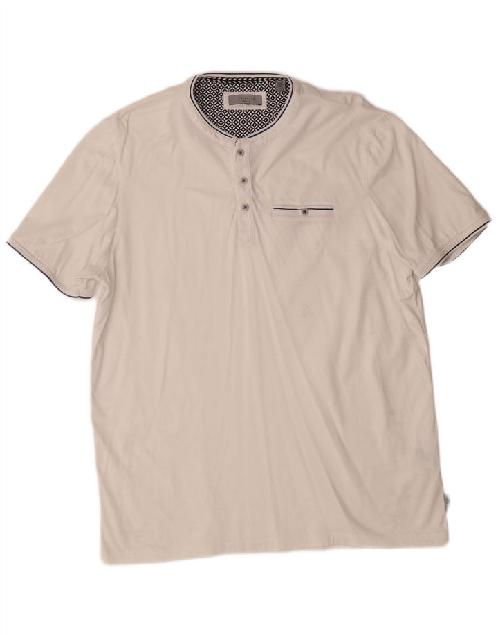 TED BAKER Mens T-Shirt Top Large White Cotton