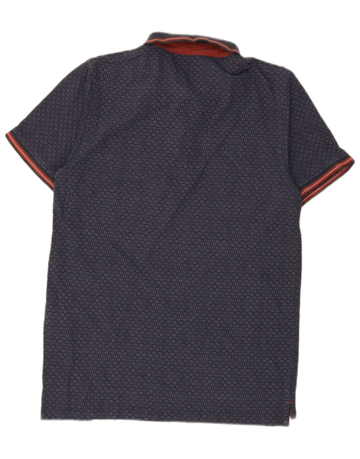 JACK & JONES Muška vrhunska polo majica Srednje tamnoplavi geometrijski pamuk