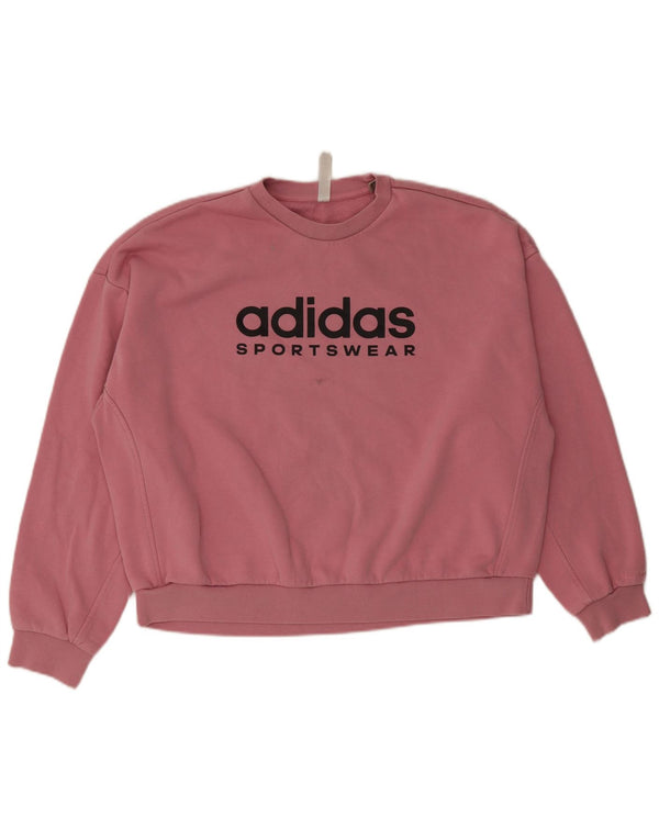 Adidas ženska majica s prekomjernim grafičkim motivom UK 20/22 XL ružičasti pamuk