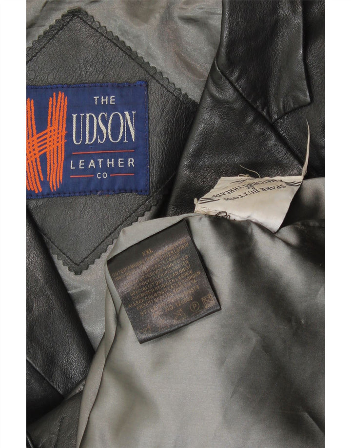 HUDSON muška kožna jakna UK 44 2XL crna koža