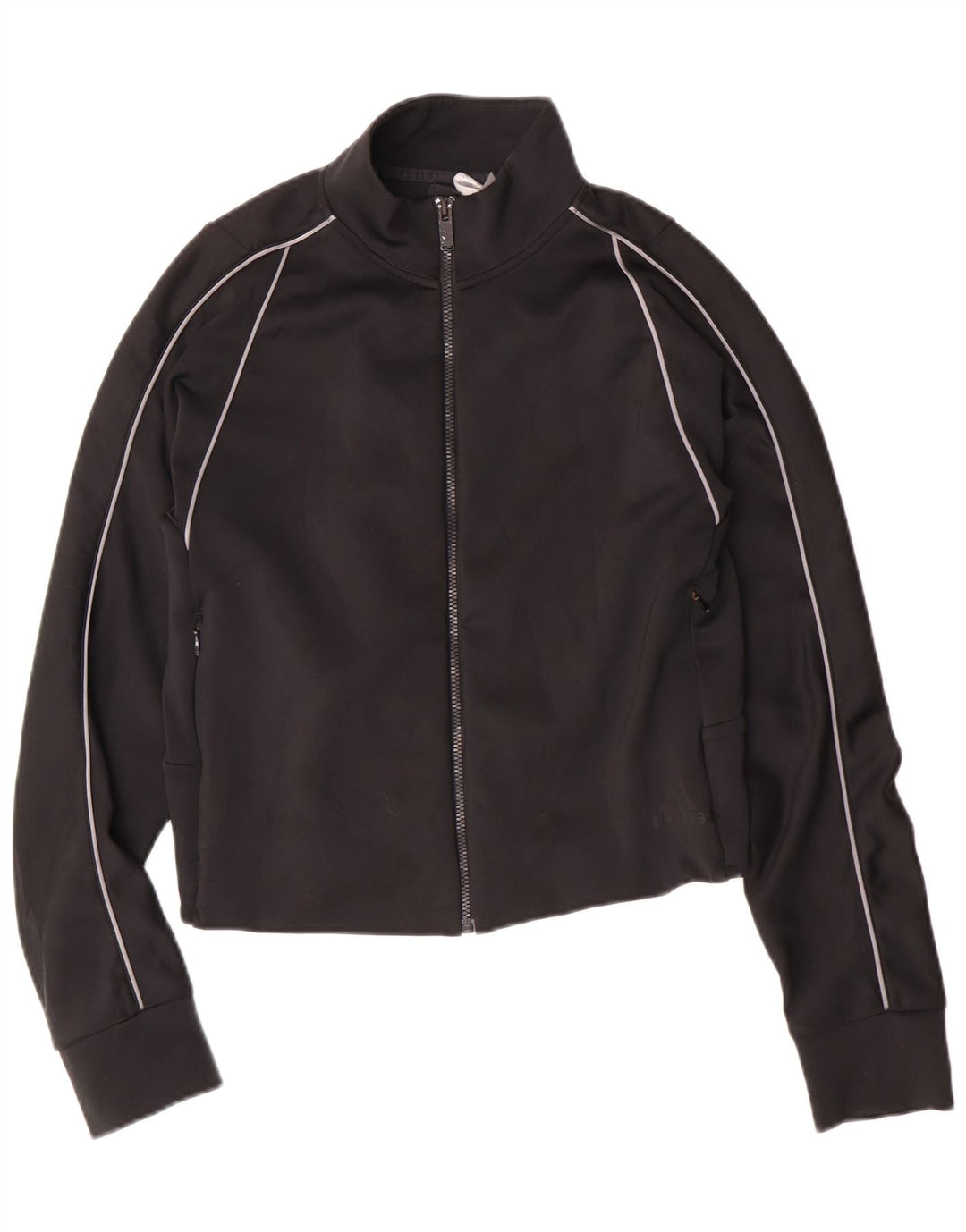 Adidas ženska gornja jakna kratke trenirke UK 12/14 Srednje crni poliester