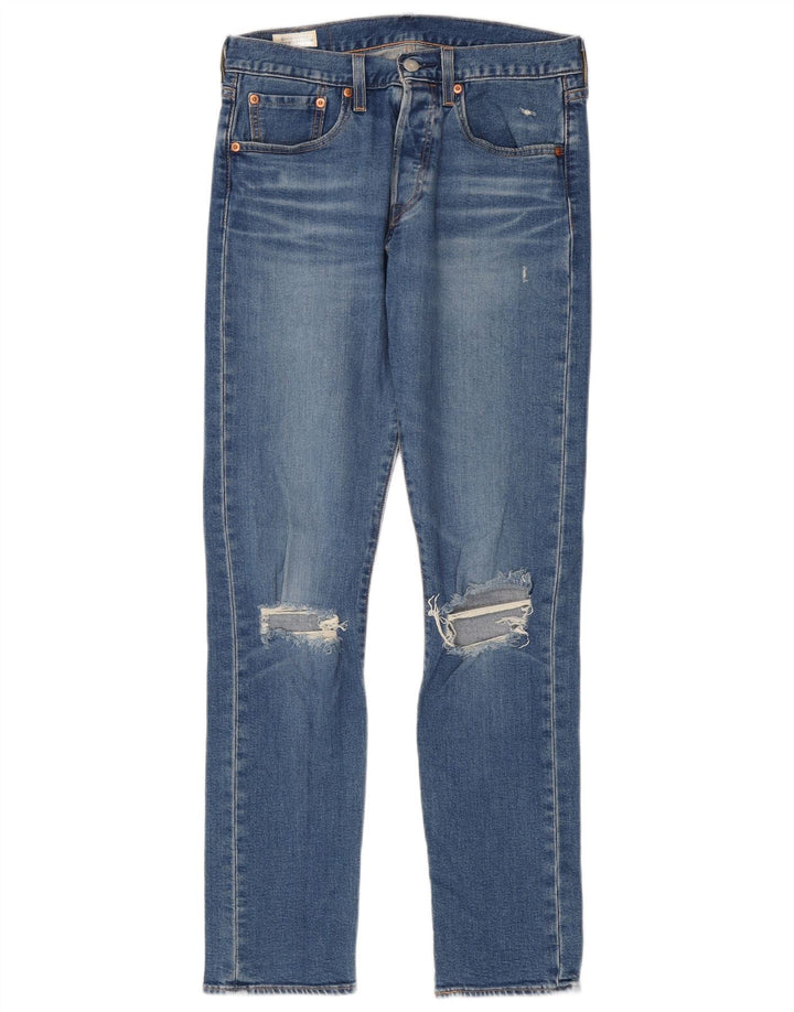 Levi's muške 501 ravne ravne traperice W28 L32 plavi pamuk