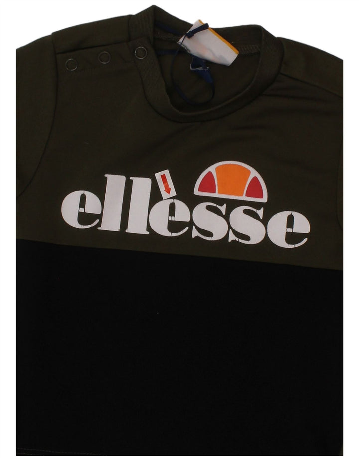 ELLESSE majica kratkih rukava s grafičkim motivima za dječake 6-9 mjeseci kaki boja