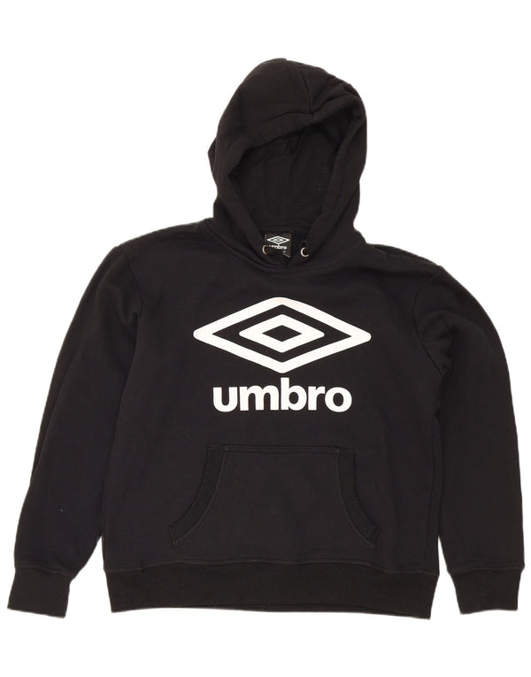 Umbro Ženska majica s kapuljačom s kapuljačom UK 14 Srednji crni pamuk