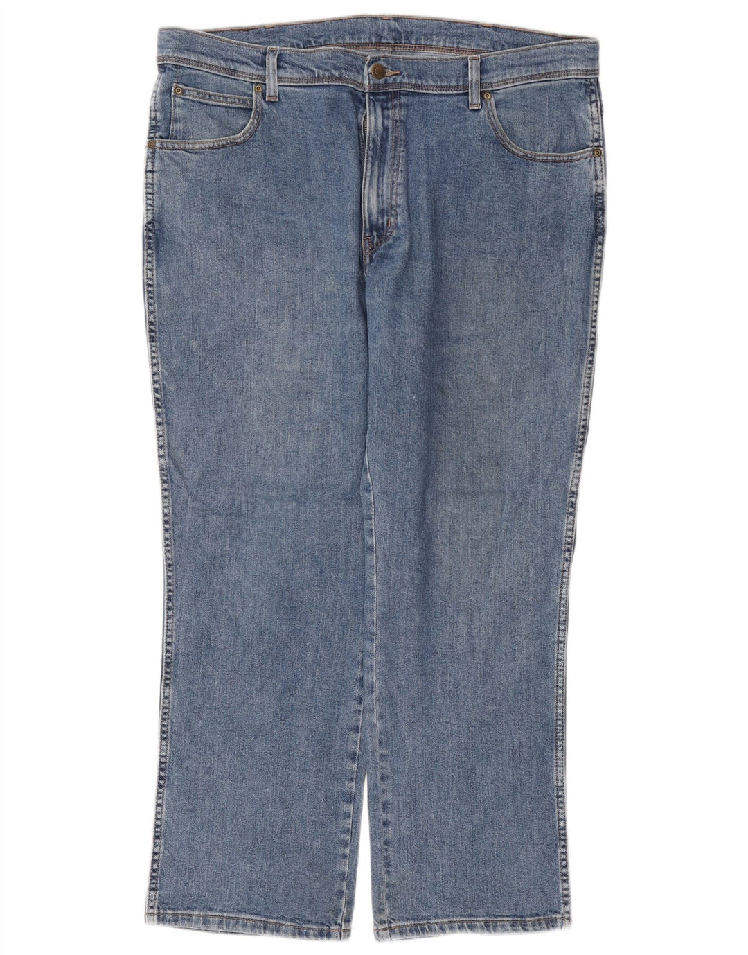 WRANGLER Muške ravne traperice W38 L30 plavi pamuk