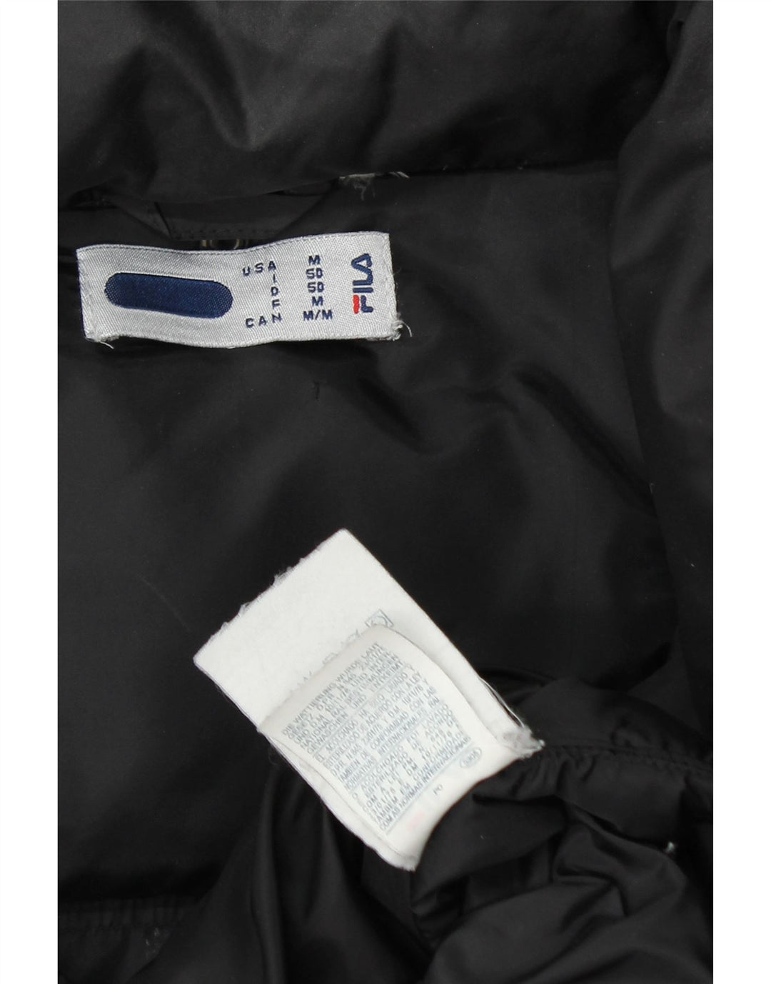 FILA muška podstavljena jakna s kapuljačom UK 38 Srednji crni najlon