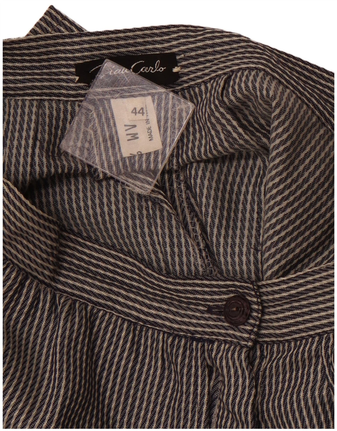 VINTAGE Ženske bermude visokog struka IT 44 srednje W26 sive na pruge