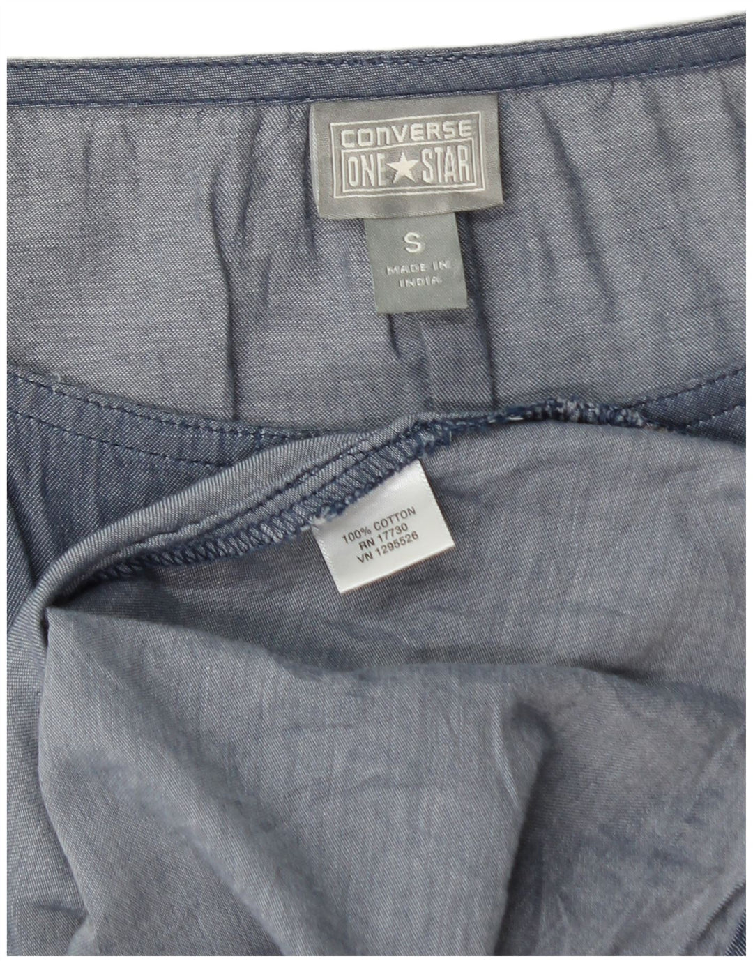 CONVERSE ženska haljina A-kroja bez rukava UK 10 Mali plavi pamuk