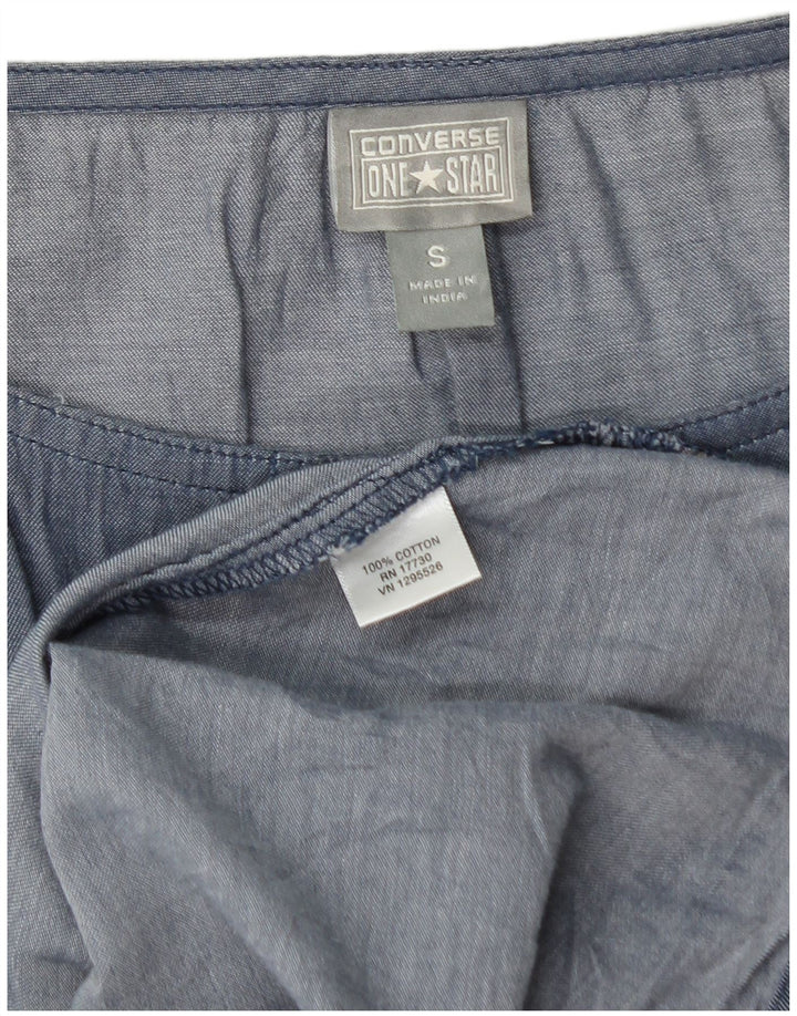 CONVERSE ženska haljina A-kroja bez rukava UK 10 Mali plavi pamuk