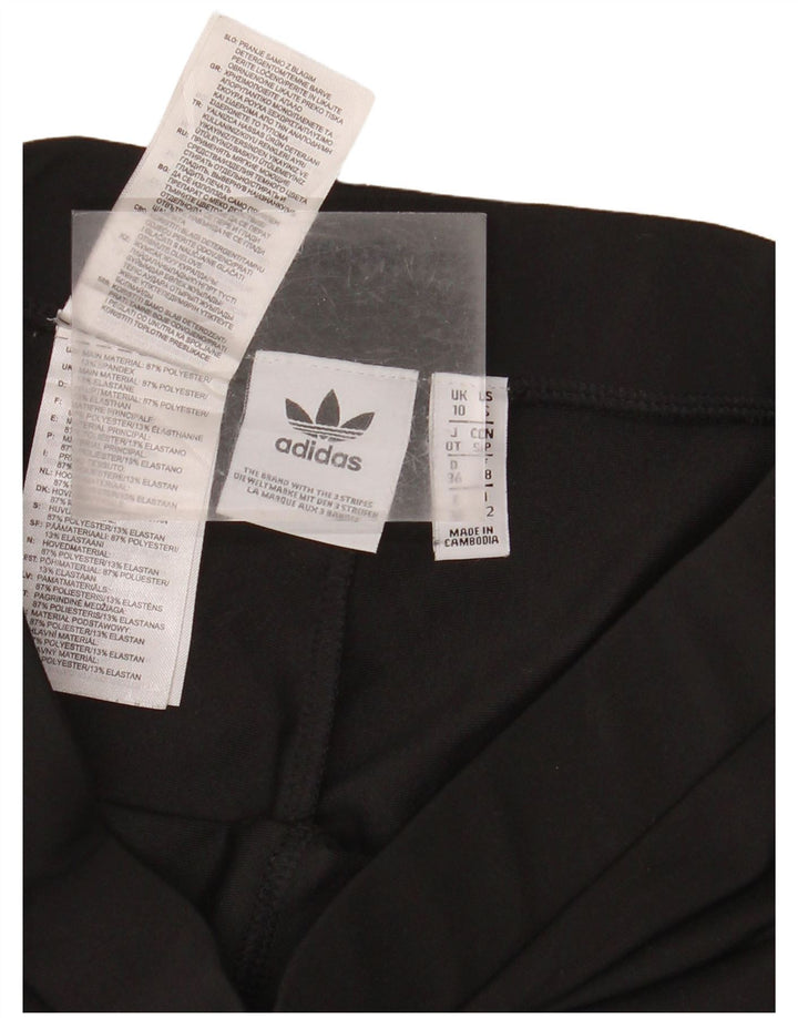 ADIDAS ženske grafičke tajice UK 10 male crne poliesterske